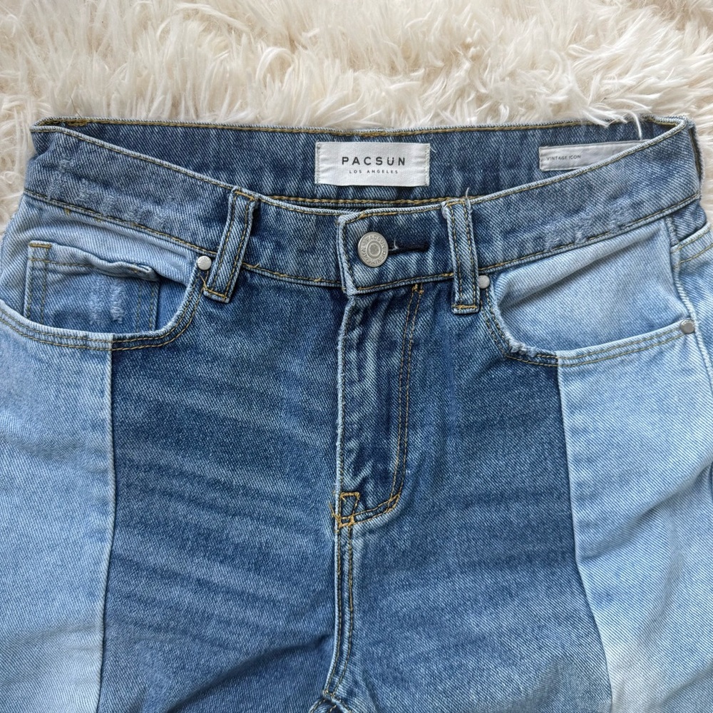 PacSun Women's Patchwork High Rise Mom Jeans Size 25